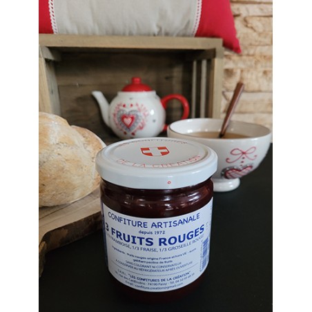 Confiture 3 fruits rouges