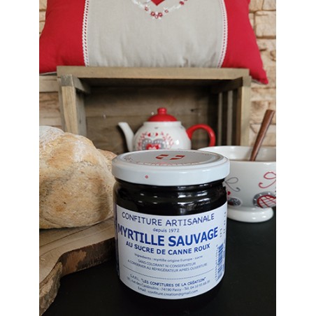 Confiture de myrtilles sauvages